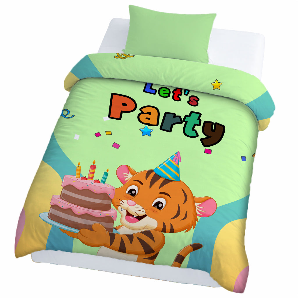 Kids Cartoon Print Reversible Dohar Soft Cotton Baby Blanket, 2-in-1 Double Sided Design, Lightweight Summer / AC Cotton Blanket for Babies, Toddlers & Kids | Breathable Blanket | 39"x59" Inches