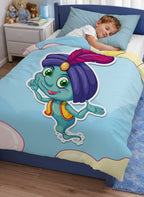 Kids Cartoon Print Reversible Dohar Soft Cotton Baby Blanket, 2-in-1 Double Sided Design, Lightweight Summer / AC Cotton Blanket for Babies, Toddlers & Kids | Breathable Blanket | 52"x73" Inches