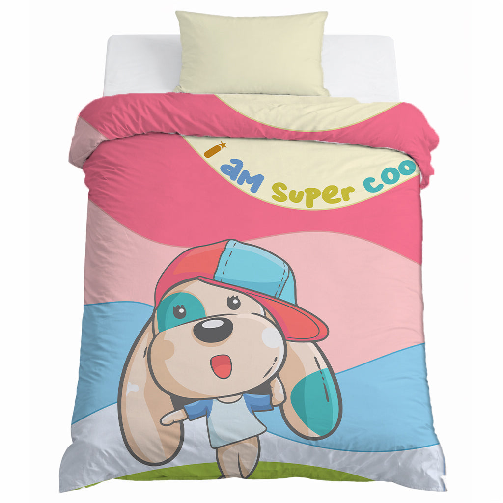 Kids Cartoon Print Reversible Dohar Soft Cotton Baby Blanket, 2-in-1 Double Sided Design, Lightweight Summer / AC Cotton Blanket for Babies, Toddlers & Kids | Breathable Blanket | 52"x73" Inches