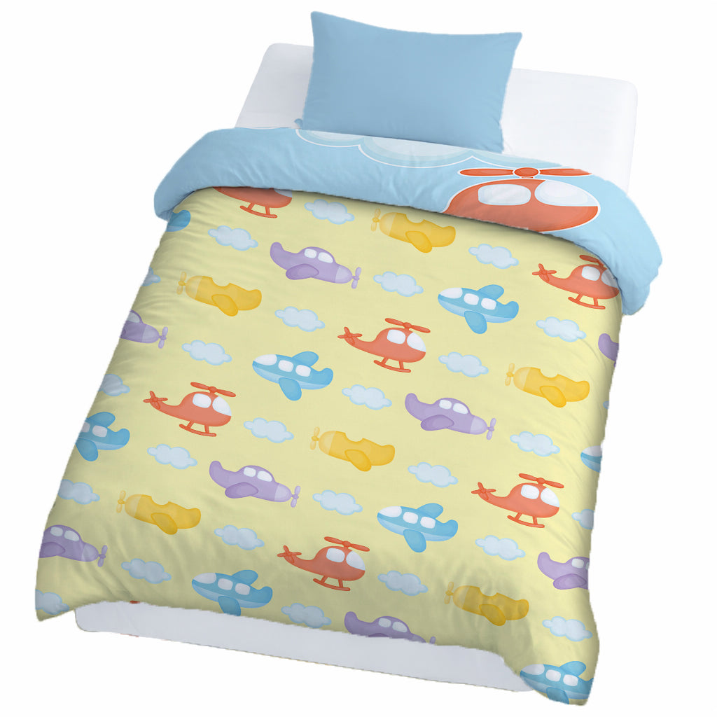 Kids Cartoon Print Reversible Dohar Soft Cotton Baby Blanket, 2-in-1 Double Sided Design, Lightweight Summer / AC Cotton Blanket for Babies, Toddlers & Kids | Breathable Blanket | 39"x59" Inches