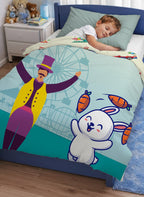 Kids Cartoon Print Reversible Dohar Soft Cotton Baby Blanket, 2-in-1 Double Sided Design, Lightweight Summer / AC Cotton Blanket for Babies, Toddlers & Kids | Breathable Blanket | 52"x73" Inches