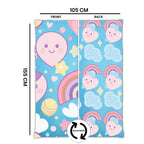 Kids Cartoon Print Reversible Dohar Soft Cotton Baby Blanket, 2-in-1 Double Sided Design, Lightweight Summer / AC Cotton Blanket for Babies, Toddlers & Kids | Breathable Blanket | 39"x59" Inches