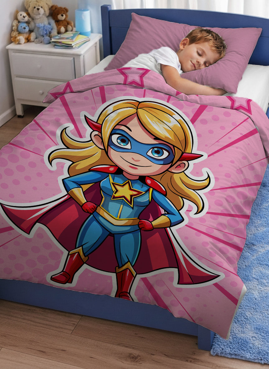 Kids Cartoon Print Reversible Dohar Soft Cotton Baby Blanket, 2-in-1 Double Sided Design, Lightweight Summer / AC Cotton Blanket for Babies, Toddlers & Kids | Breathable Blanket | 52"x73" Inches