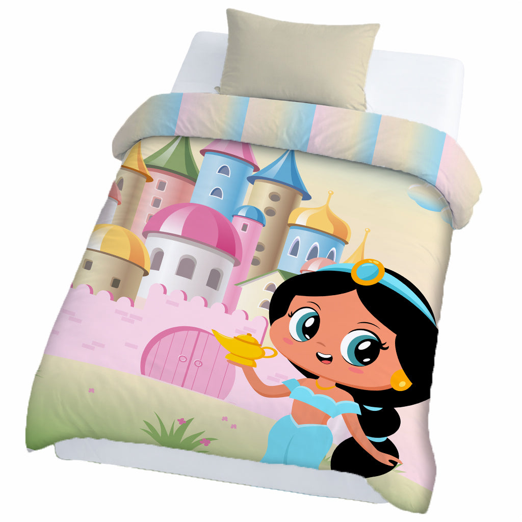 Kids Cartoon Print Reversible Dohar Soft Cotton Baby Blanket, 2-in-1 Double Sided Design, Lightweight Summer / AC Cotton Blanket for Babies, Toddlers & Kids | Breathable Blanket | 52"x73" Inches