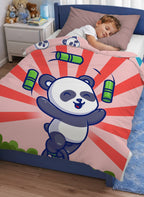 Kids Cartoon Print Reversible Dohar Soft Cotton Baby Blanket, 2-in-1 Double Sided Design, Lightweight Summer / AC Cotton Blanket for Babies, Toddlers & Kids | Breathable Blanket | 52"x73" Inches