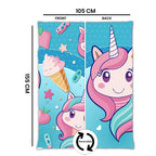 Kids Cartoon Print Reversible Dohar Soft Cotton Baby Blanket, 2-in-1 Double Sided Design, Lightweight Summer / AC Cotton Blanket for Babies, Toddlers & Kids | Breathable Blanket | 39"x59" Inches