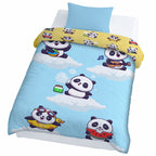 Kids Cartoon Print Reversible Dohar Soft Cotton Baby Blanket, 2-in-1 Double Sided Design, Lightweight Summer / AC Cotton Blanket for Babies, Toddlers & Kids | Breathable Blanket | 39"x59" Inches