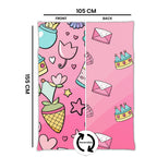 Kids Cartoon Print Reversible Dohar Soft Cotton Baby Blanket, 2-in-1 Double Sided Design, Lightweight Summer / AC Cotton Blanket for Babies, Toddlers & Kids | Breathable Blanket | 39"x59" Inches