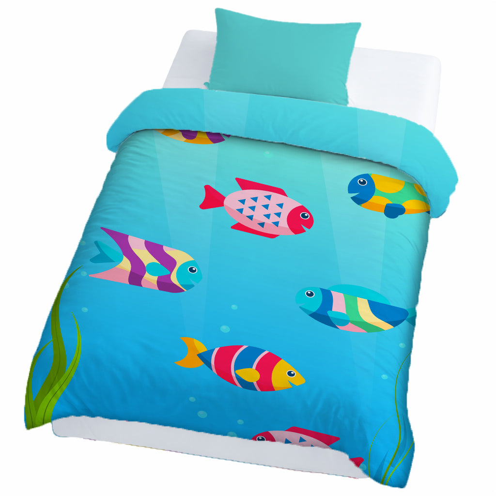Kids Cartoon Print Reversible Dohar Soft Cotton Baby Blanket, 2-in-1 Double Sided Design, Lightweight Summer / AC Cotton Blanket for Babies, Toddlers & Kids | Breathable Blanket | 39"x59" Inches