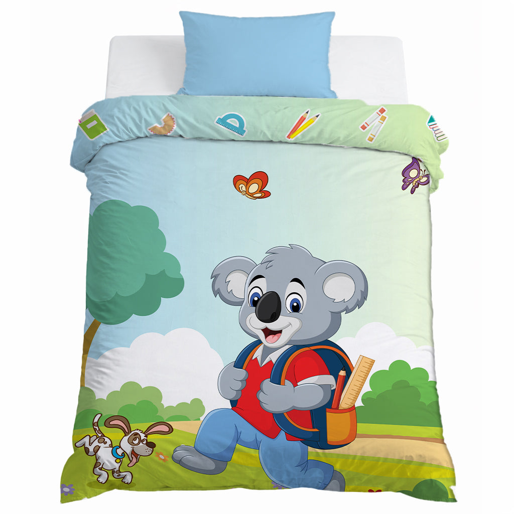 Kids Cartoon Print Reversible Dohar Soft Cotton Baby Blanket, 2-in-1 Double Sided Design, Lightweight Summer / AC Cotton Blanket for Babies, Toddlers & Kids | Breathable Blanket | 52"x73" Inches