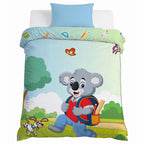 Kids Cartoon Print Reversible Dohar Soft Cotton Baby Blanket, 2-in-1 Double Sided Design, Lightweight Summer / AC Cotton Blanket for Babies, Toddlers & Kids | Breathable Blanket | 52"x73" Inches
