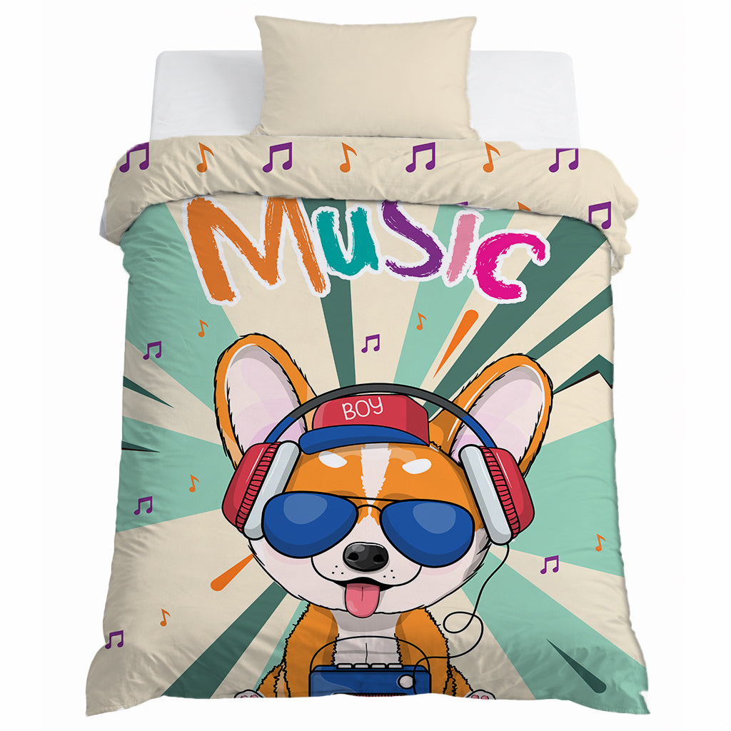 Kids Cartoon Print Reversible Dohar Soft Cotton Baby Blanket, 2-in-1 Double Sided Design, Lightweight Summer / AC Cotton Blanket for Babies, Toddlers & Kids | Breathable Blanket | 52"x73" Inches