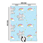 Kids Cartoon Print Reversible Dohar Soft Cotton Baby Blanket, 2-in-1 Double Sided Design, Lightweight Summer / AC Cotton Blanket for Babies, Toddlers & Kids | Breathable Blanket | 39"x59" Inches