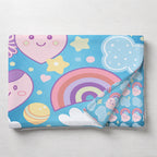 Kids Cartoon Print Reversible Dohar Soft Cotton Baby Blanket, 2-in-1 Double Sided Design, Lightweight Summer / AC Cotton Blanket for Babies, Toddlers & Kids | Breathable Blanket | 39"x59" Inches