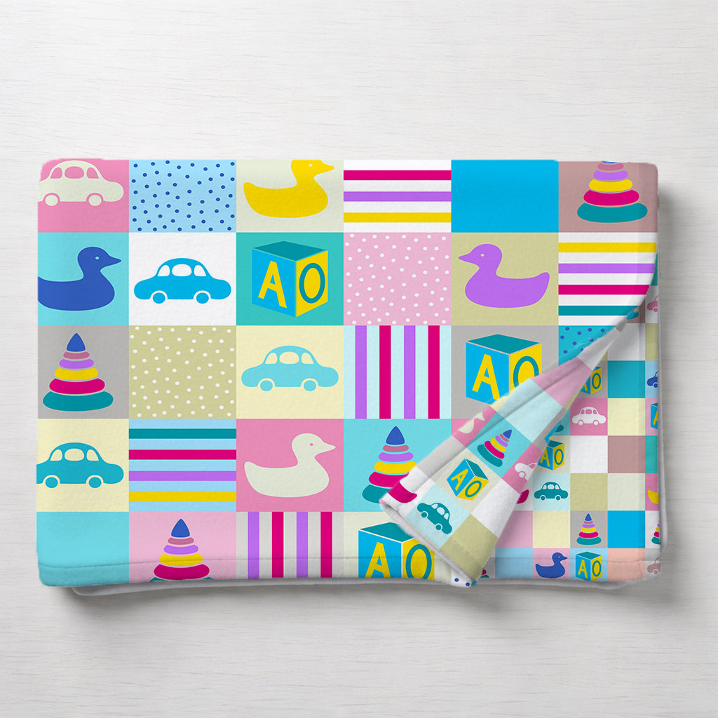 Kids Cartoon Print Reversible Dohar Soft Cotton Baby Blanket, 2-in-1 Double Sided Design, Lightweight Summer / AC Cotton Blanket for Babies, Toddlers & Kids | Breathable Blanket | 39"x59" Inches