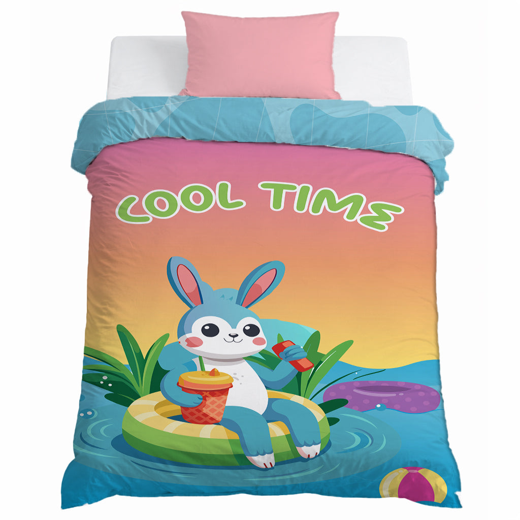 Kids Cartoon Print Reversible Dohar Soft Cotton Baby Blanket, 2-in-1 Double Sided Design, Lightweight Summer / AC Cotton Blanket for Babies, Toddlers & Kids | Breathable Blanket | 52"x73" Inches