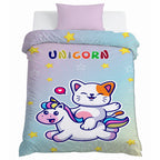 Kids Cartoon Print Reversible Dohar Soft Cotton Baby Blanket, 2-in-1 Double Sided Design, Lightweight Summer / AC Cotton Blanket for Babies, Toddlers & Kids | Breathable Blanket | 52"x73" Inches