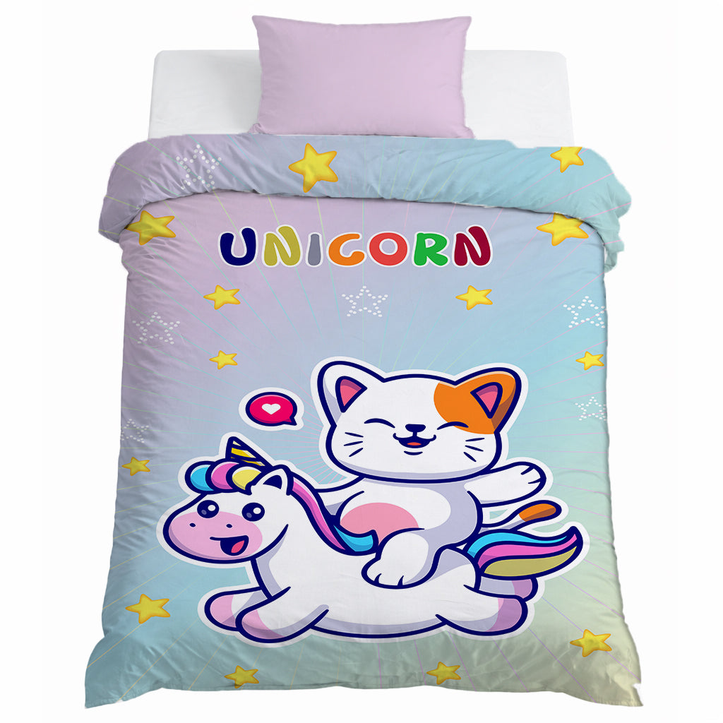 Kids Cartoon Print Reversible Dohar Soft Cotton Baby Blanket, 2-in-1 Double Sided Design, Lightweight Summer / AC Cotton Blanket for Babies, Toddlers & Kids | Breathable Blanket | 52"x73" Inches