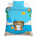 Kids Cartoon Print Reversible Dohar Soft Cotton Baby Blanket, 2-in-1 Double Sided Design, Lightweight Summer / AC Cotton Blanket for Babies, Toddlers & Kids | Breathable Blanket | 52"x73" Inches