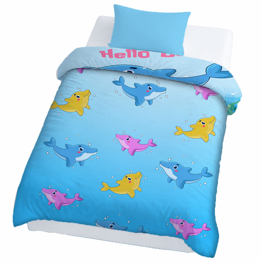Kids Cartoon Print Reversible Dohar Soft Cotton Baby Blanket, 2-in-1 Double Sided Design, Lightweight Summer / AC Cotton Blanket for Babies, Toddlers & Kids | Breathable Blanket | 52"x73" Inches
