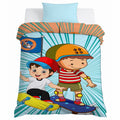 Kids Cartoon Print Reversible Dohar Soft Cotton Baby Blanket, 2-in-1 Double Sided Design, Lightweight Summer / AC Cotton Blanket for Babies, Toddlers & Kids | Breathable Blanket | 52"x73" Inches