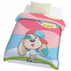 Kids Cartoon Print Reversible Dohar Soft Cotton Baby Blanket, 2-in-1 Double Sided Design, Lightweight Summer / AC Cotton Blanket for Babies, Toddlers & Kids | Breathable Blanket | 52"x73" Inches