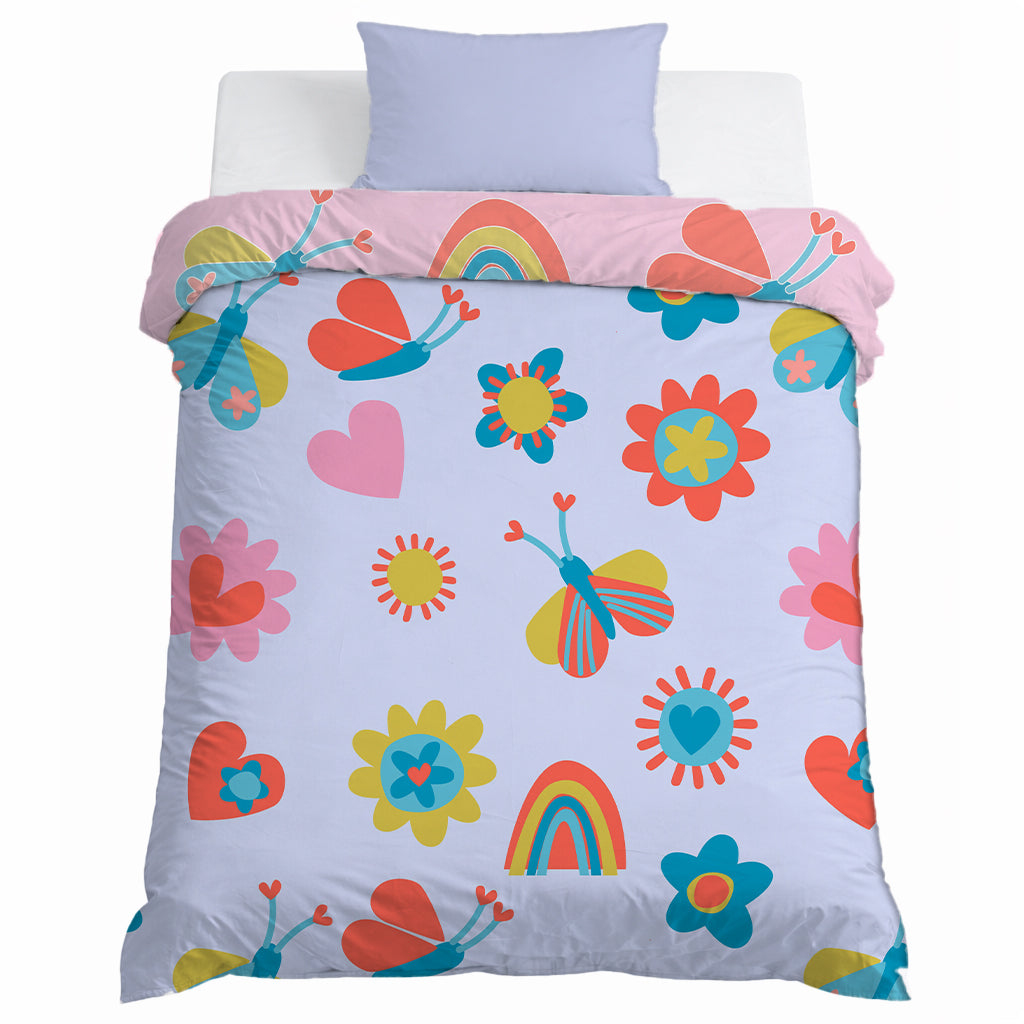 Kids Cartoon Print Reversible Dohar Soft Cotton Baby Blanket, 2-in-1 Double Sided Design, Lightweight Summer / AC Cotton Blanket for Babies, Toddlers & Kids | Breathable Blanket | 39"x59" Inches