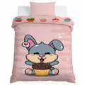 Kids Cartoon Print Reversible Dohar Soft Cotton Baby Blanket, 2-in-1 Double Sided Design, Lightweight Summer / AC Cotton Blanket for Babies, Toddlers & Kids | Breathable Blanket | 52"x73" Inches