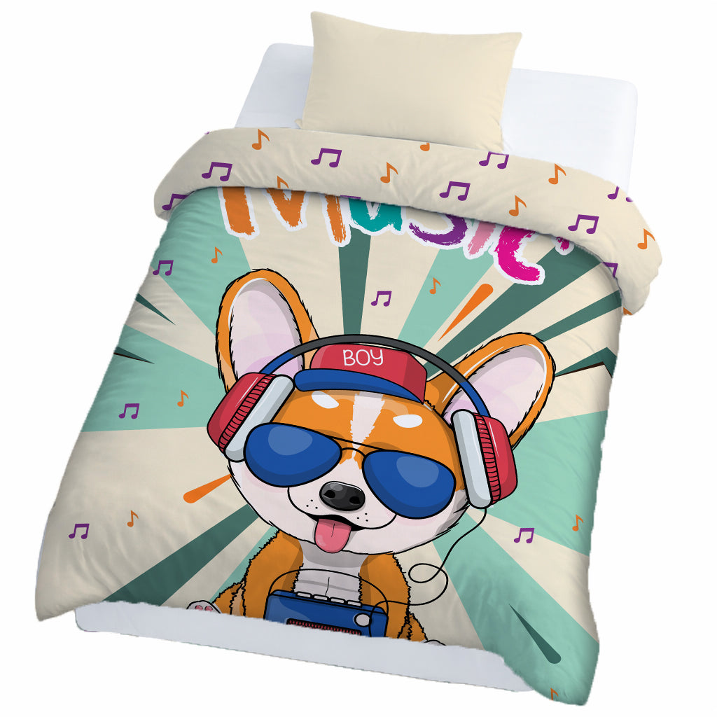 Kids Cartoon Print Reversible Dohar Soft Cotton Baby Blanket, 2-in-1 Double Sided Design, Lightweight Summer / AC Cotton Blanket for Babies, Toddlers & Kids | Breathable Blanket | 52"x73" Inches