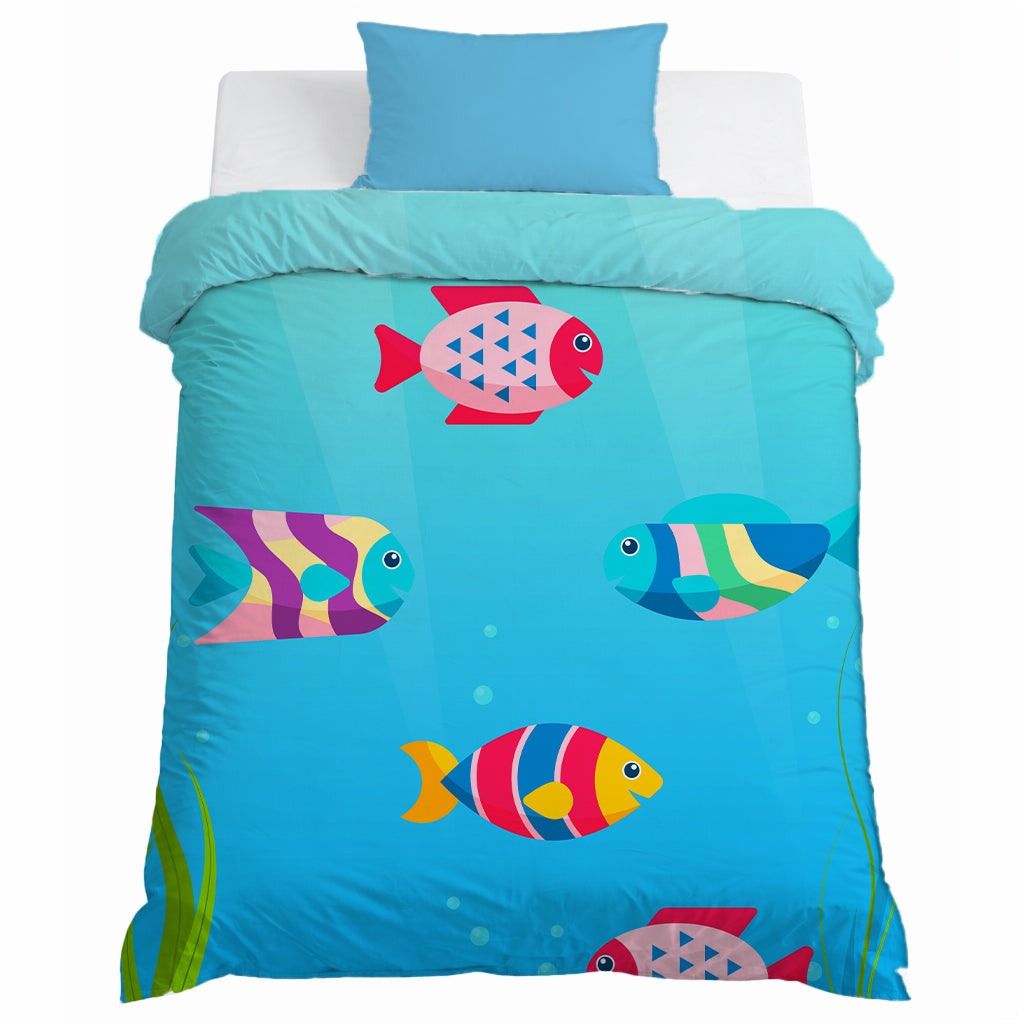 Kids Cartoon Print Reversible Dohar Soft Cotton Baby Blanket, 2-in-1 Double Sided Design, Lightweight Summer / AC Cotton Blanket for Babies, Toddlers & Kids | Breathable Blanket | 39"x59" Inches