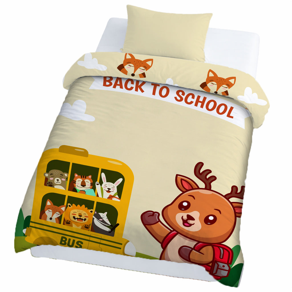 Kids Cartoon Print Reversible Dohar Soft Cotton Baby Blanket, 2-in-1 Double Sided Design, Lightweight Summer / AC Cotton Blanket for Babies, Toddlers & Kids | Breathable Blanket | 52"x73" Inches