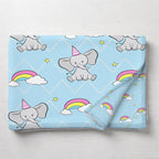 Kids Cartoon Print Reversible Dohar Soft Cotton Baby Blanket, 2-in-1 Double Sided Design, Lightweight Summer / AC Cotton Blanket for Babies, Toddlers & Kids | Breathable Blanket | 39"x59" Inches