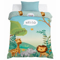 Kids Cartoon Print Reversible Dohar Soft Cotton Baby Blanket, 2-in-1 Double Sided Design, Lightweight Summer / AC Cotton Blanket for Babies, Toddlers & Kids | Breathable Blanket | 52"x73" Inches