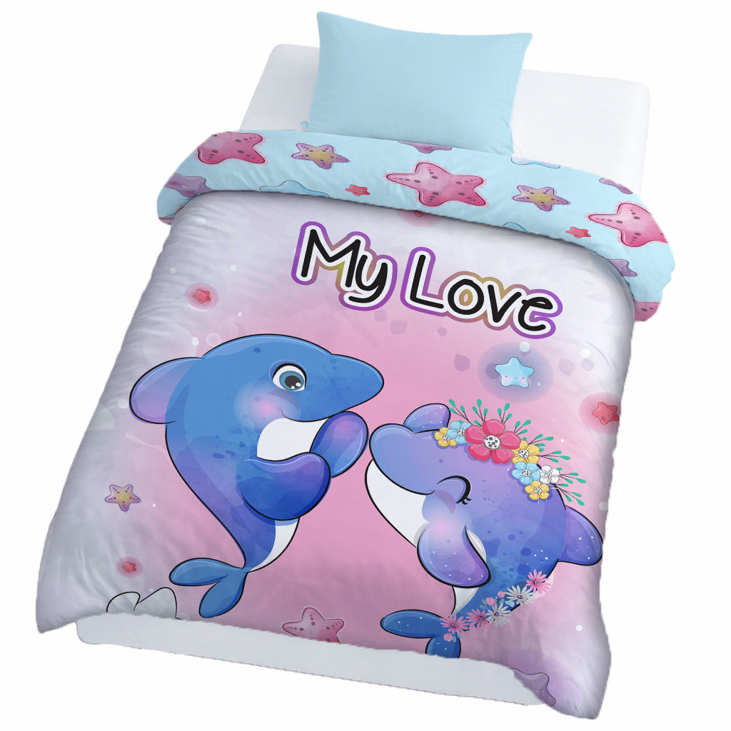 Kids Cartoon Print Reversible Dohar Soft Cotton Baby Blanket, 2-in-1 Double Sided Design, Lightweight Summer / AC Cotton Blanket for Babies, Toddlers & Kids | Breathable Blanket | 52"x73" Inches