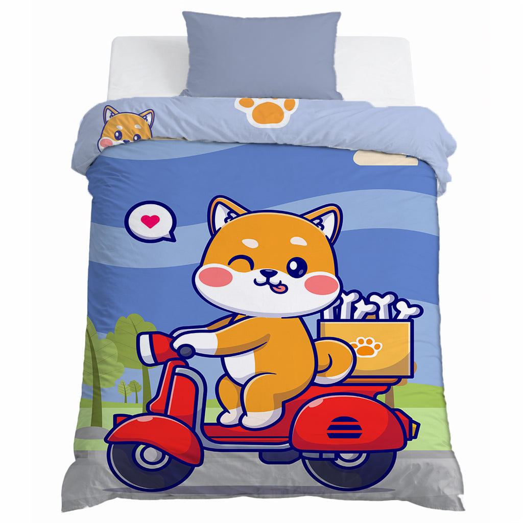 Kids Cartoon Print Reversible Dohar Soft Cotton Baby Blanket, 2-in-1 Double Sided Design, Lightweight Summer / AC Cotton Blanket for Babies, Toddlers & Kids | Breathable Blanket | 39"x59" Inches