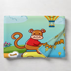 Kids Cartoon Print Reversible Dohar Soft Cotton Baby Blanket, 2-in-1 Double Sided Design, Lightweight Summer / AC Cotton Blanket for Babies, Toddlers & Kids | Breathable Blanket | 39"x59" Inches