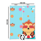 Kids Cartoon Print Reversible Dohar Soft Cotton Baby Blanket, 2-in-1 Double Sided Design, Lightweight Summer / AC Cotton Blanket for Babies, Toddlers & Kids | Breathable Blanket | 52"x73" Inches