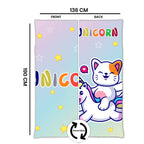 Kids Cartoon Print Reversible Dohar Soft Cotton Baby Blanket, 2-in-1 Double Sided Design, Lightweight Summer / AC Cotton Blanket for Babies, Toddlers & Kids | Breathable Blanket | 52"x73" Inches