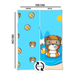 Kids Cartoon Print Reversible Dohar Soft Cotton Baby Blanket, 2-in-1 Double Sided Design, Lightweight Summer / AC Cotton Blanket for Babies, Toddlers & Kids | Breathable Blanket | 52"x73" Inches