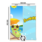 Kids Cartoon Print Reversible Dohar Soft Cotton Baby Blanket, 2-in-1 Double Sided Design, Lightweight Summer / AC Cotton Blanket for Babies, Toddlers & Kids | Breathable Blanket | 52"x73" Inches