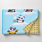 Kids Cartoon Print Reversible Dohar Soft Cotton Baby Blanket, 2-in-1 Double Sided Design, Lightweight Summer / AC Cotton Blanket for Babies, Toddlers & Kids | Breathable Blanket | 39"x59" Inches