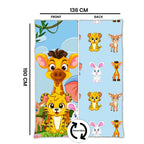 Kids Cartoon Print Reversible Dohar Soft Cotton Baby Blanket, 2-in-1 Double Sided Design, Lightweight Summer / AC Cotton Blanket for Babies, Toddlers & Kids | Breathable Blanket | 52"x73" Inches