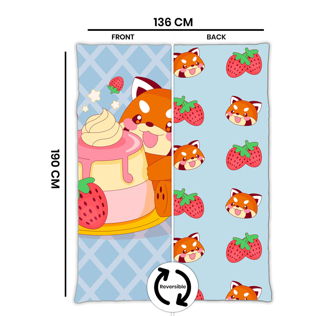 Kids Cartoon Print Reversible Dohar Soft Cotton Baby Blanket, 2-in-1 Double Sided Design, Lightweight Summer / AC Cotton Blanket for Babies, Toddlers & Kids | Breathable Blanket | 52"x73" Inches