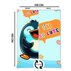 Kids Cartoon Print Reversible Dohar Soft Cotton Baby Blanket, 2-in-1 Double Sided Design, Lightweight Summer / AC Cotton Blanket for Babies, Toddlers & Kids | Breathable Blanket | 52"x73" Inches