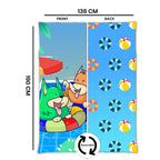 Kids Cartoon Print Reversible Dohar Soft Cotton Baby Blanket, 2-in-1 Double Sided Design, Lightweight Summer / AC Cotton Blanket for Babies, Toddlers & Kids | Breathable Blanket | 52"x73" Inches