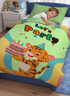 Kids Cartoon Print Reversible Dohar Soft Cotton Baby Blanket, 2-in-1 Double Sided Design, Lightweight Summer / AC Cotton Blanket for Babies, Toddlers & Kids | Breathable Blanket | 39"x59" Inches