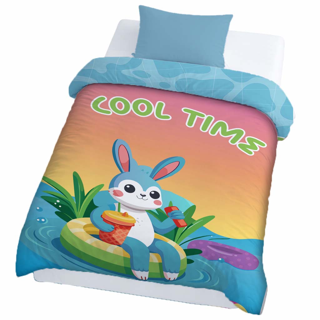 Kids Cartoon Print Reversible Dohar Soft Cotton Baby Blanket, 2-in-1 Double Sided Design, Lightweight Summer / AC Cotton Blanket for Babies, Toddlers & Kids | Breathable Blanket | 52"x73" Inches