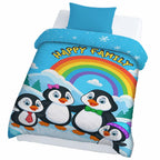 Kids Cartoon Print Reversible Dohar Soft Cotton Baby Blanket, 2-in-1 Double Sided Design, Lightweight Summer / AC Cotton Blanket for Babies, Toddlers & Kids | Breathable Blanket | 52"x73" Inches