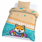 Kids Cartoon Print Reversible Dohar Soft Cotton Baby Blanket, 2-in-1 Double Sided Design, Lightweight Summer / AC Cotton Blanket for Babies, Toddlers & Kids | Breathable Blanket | 52"x73" Inches