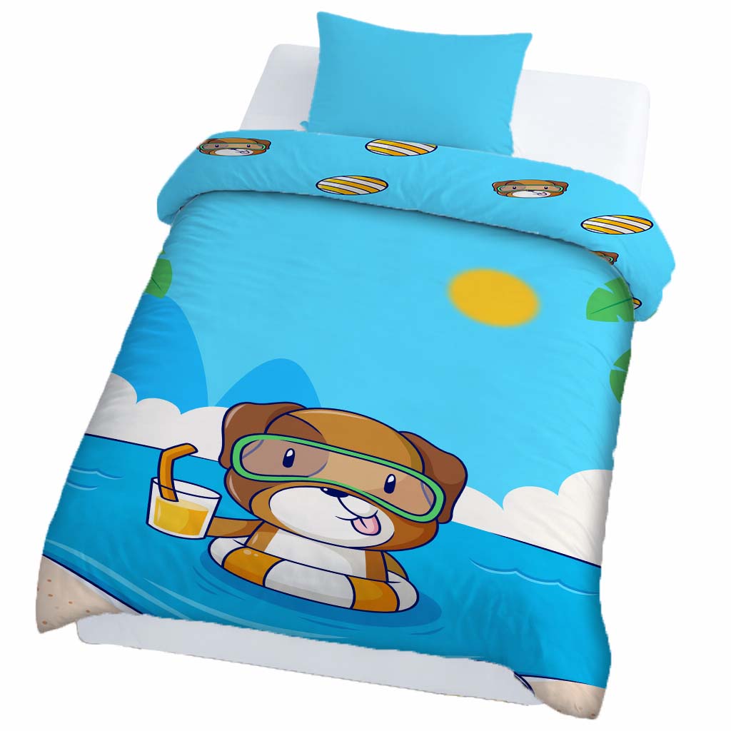 Kids Cartoon Print Reversible Dohar Soft Cotton Baby Blanket, 2-in-1 Double Sided Design, Lightweight Summer / AC Cotton Blanket for Babies, Toddlers & Kids | Breathable Blanket | 52"x73" Inches